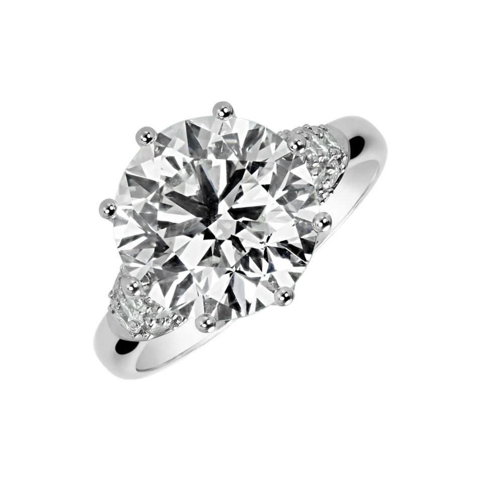 Prsteň 14kt biele zlato s diamantom Magic Gentility