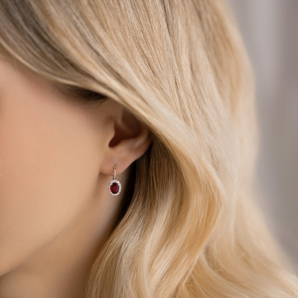 Náušnice s zafírom a diamantmi Imperial Allegory