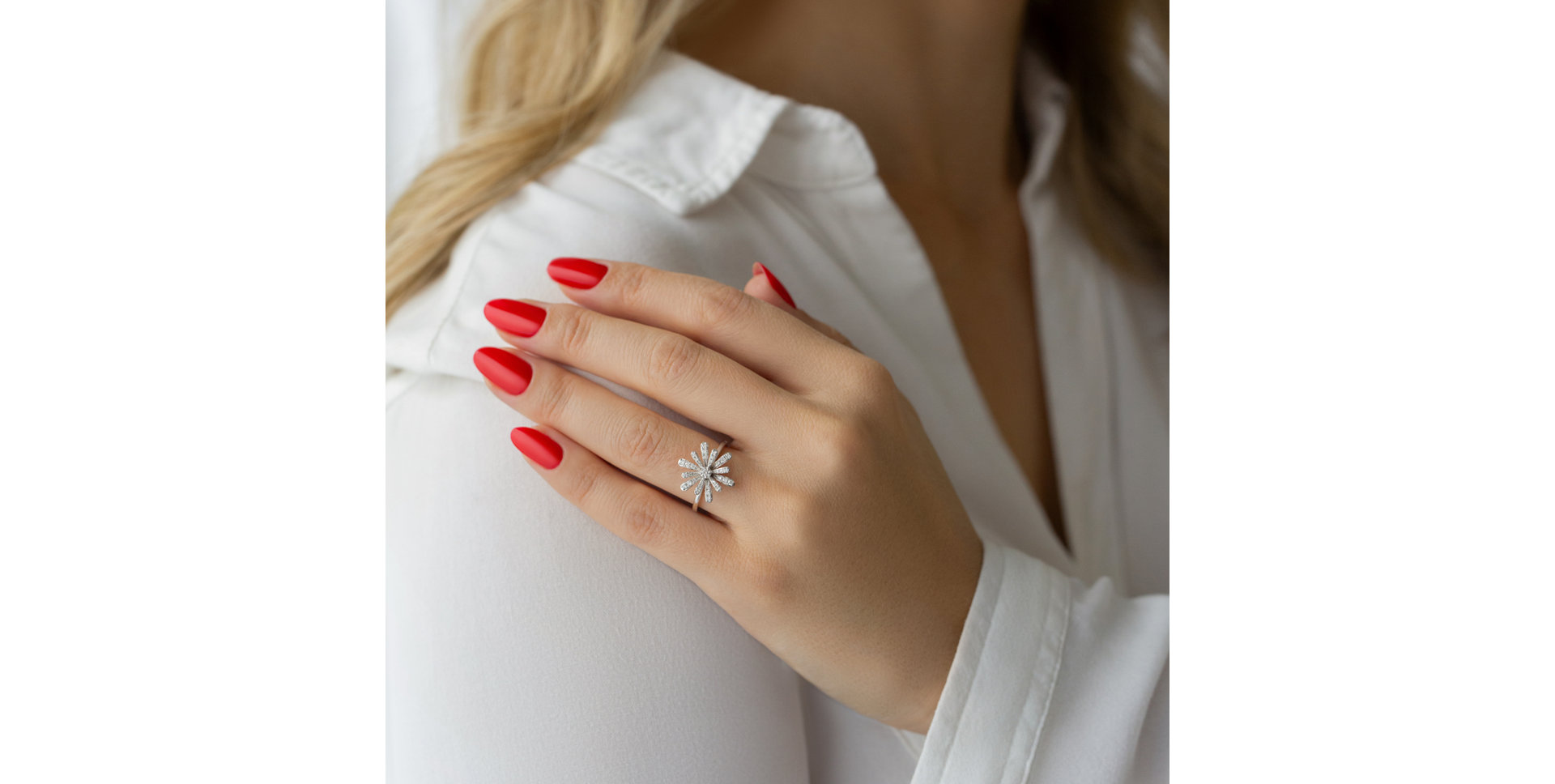 Prsteň s diamantmi Starflower