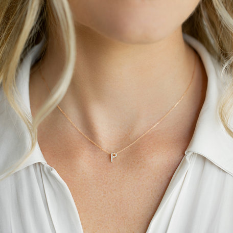 Náhrdelník s diamantmi Diamond Letter