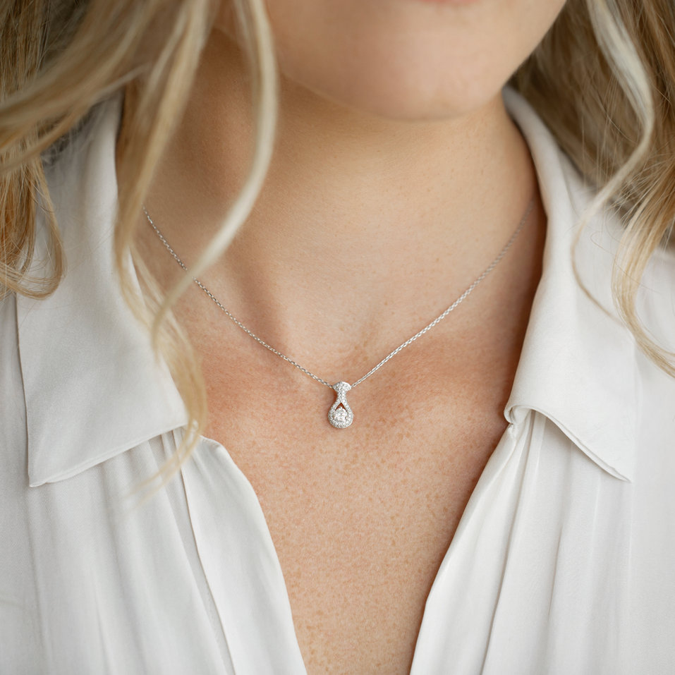 Přívěsok s diamantmi Glittering Drop