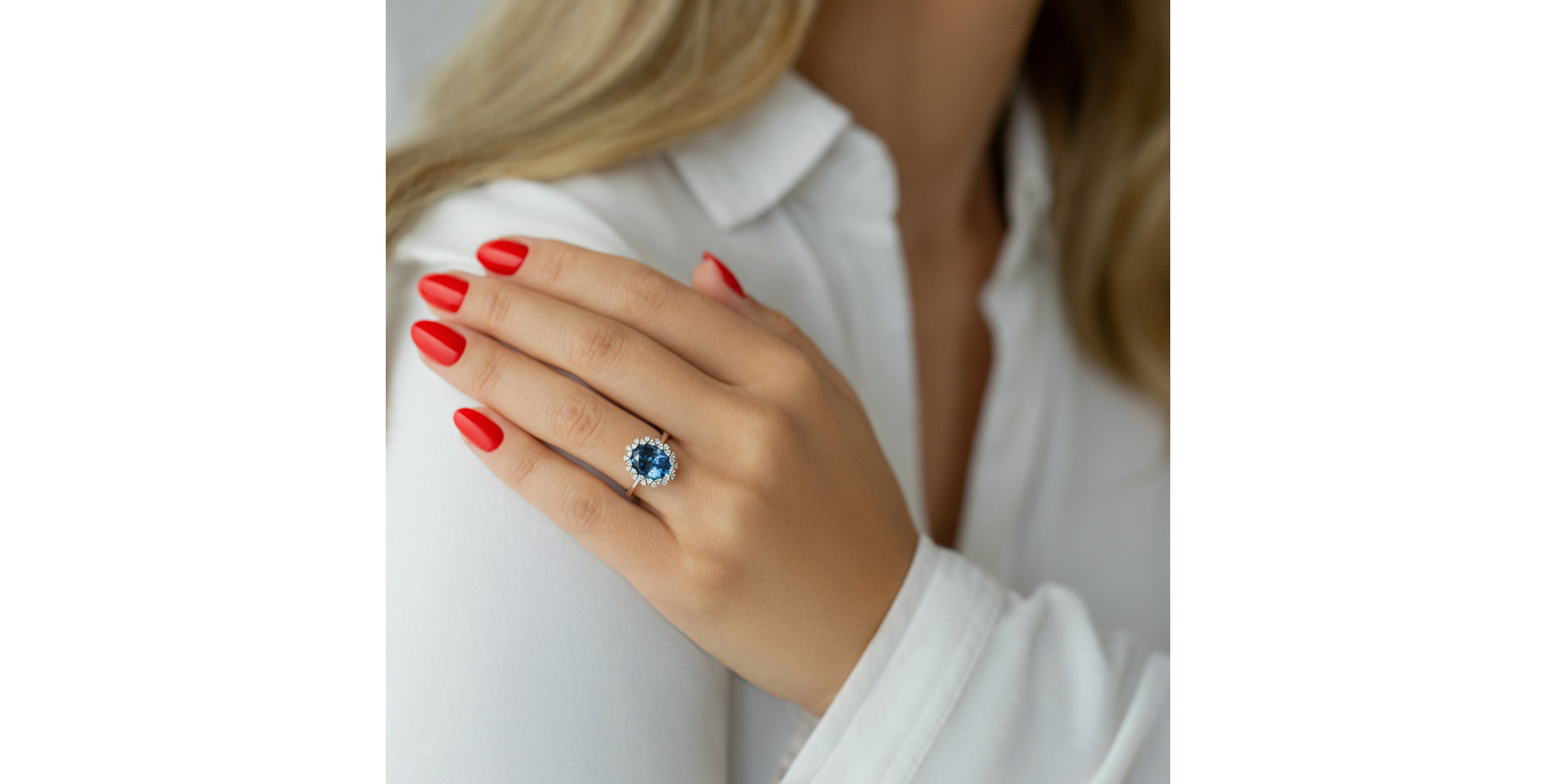 Prsteň s tanzanitom a diamantmi Tanzania Grace