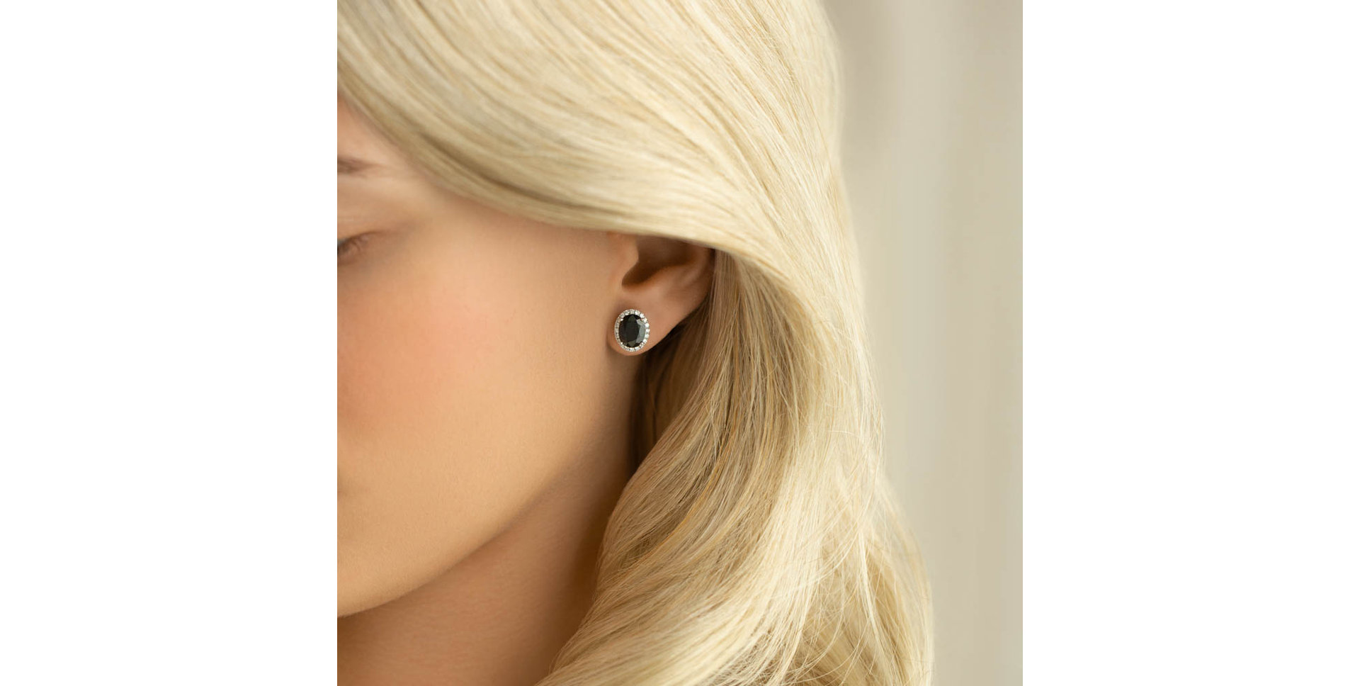 Náušnice s zafírom a diamantmi Imperial Allegory