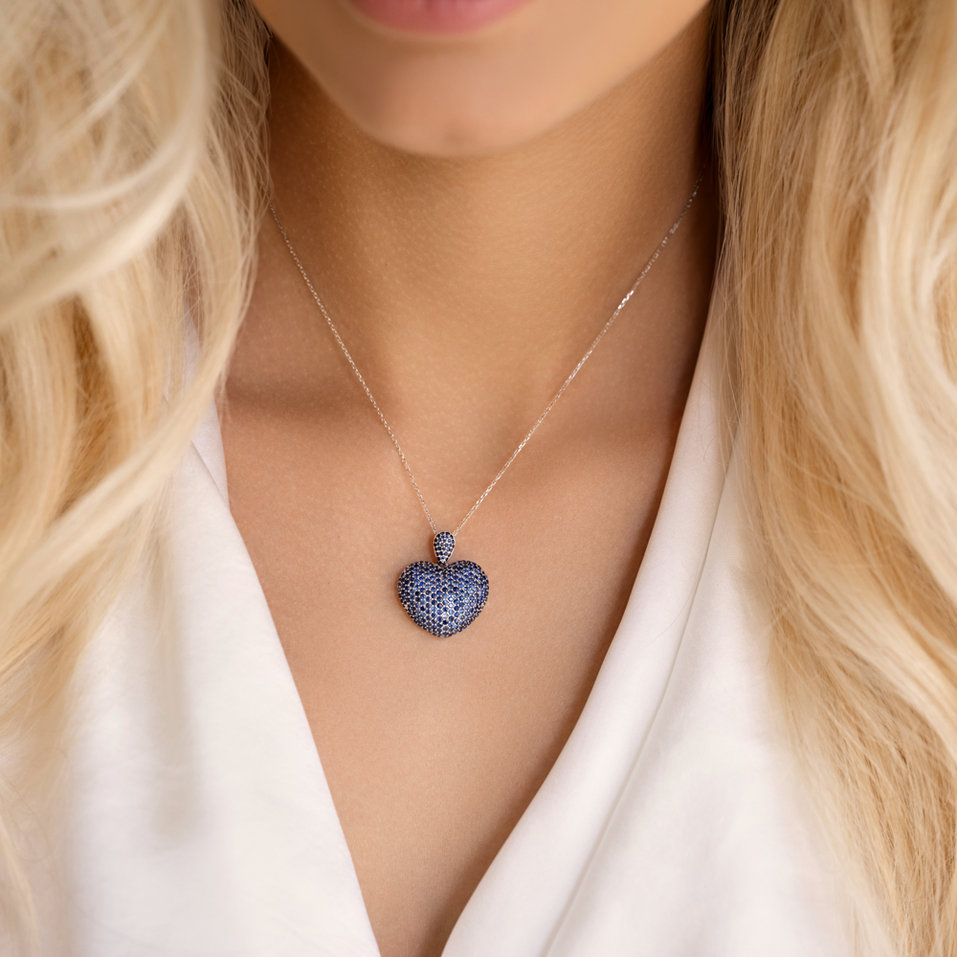 Přívěsok so zafírmi Heart Brilliance