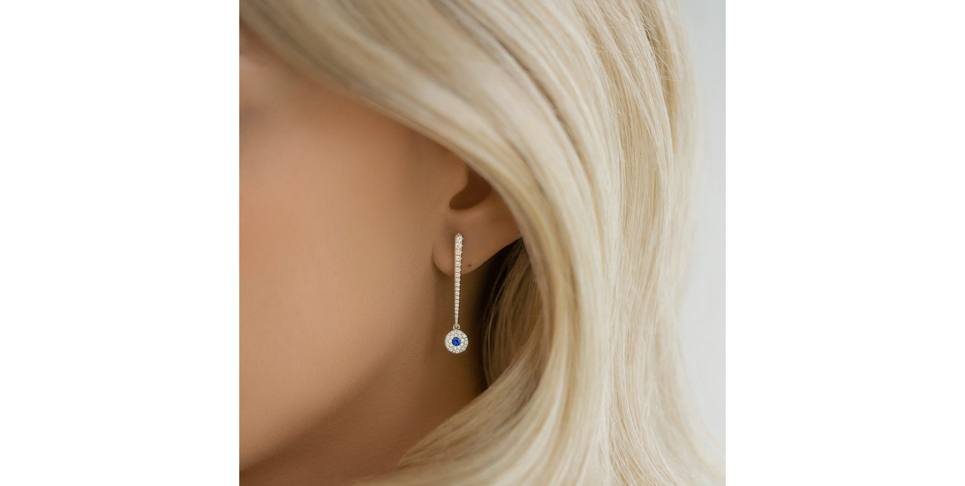 Náušnice s rubínom a diamantmi Sparkling Exclamation