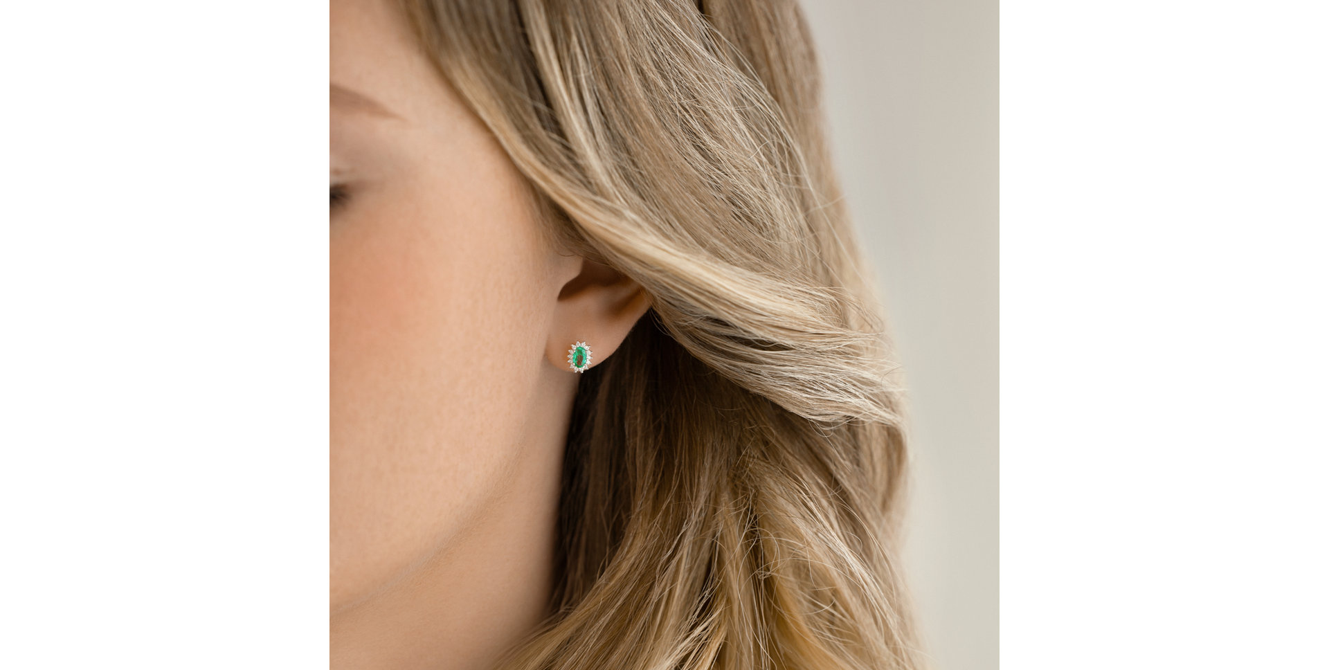 Náušnice s zafírom a diamantmi Princess Sparkle