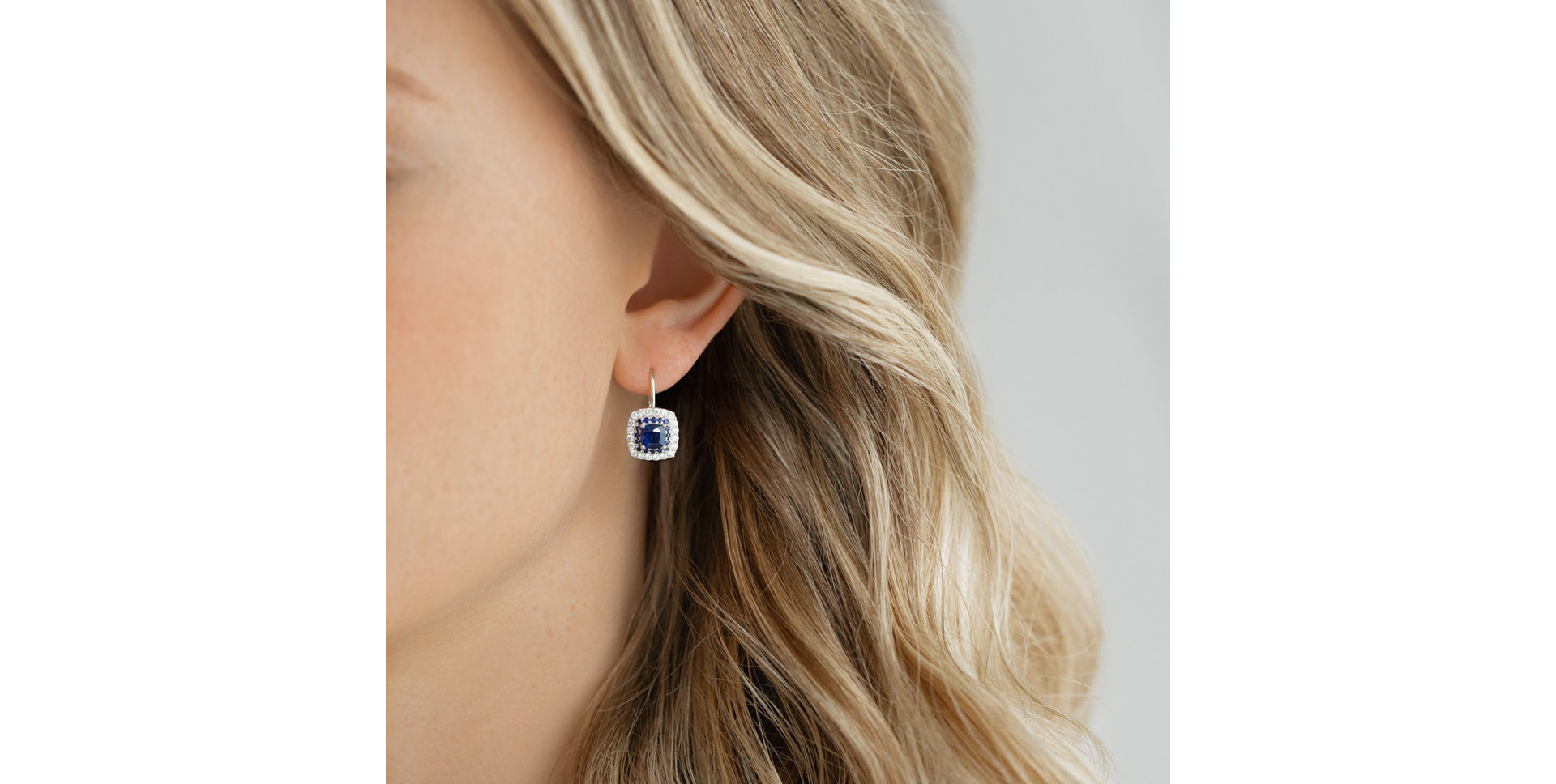 Náušnice s tanzanitmi a diamantmi Sparkling Rise