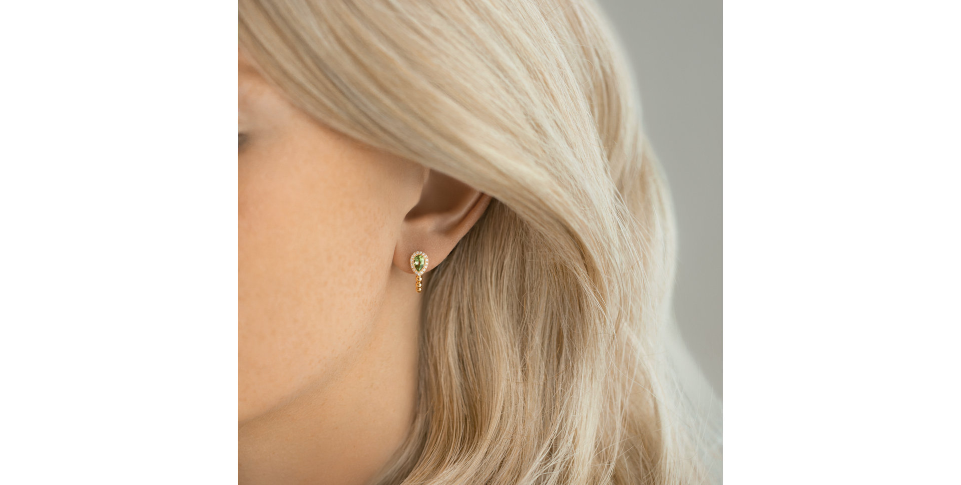 Náušnice akvamarínom s diamantmi Offering