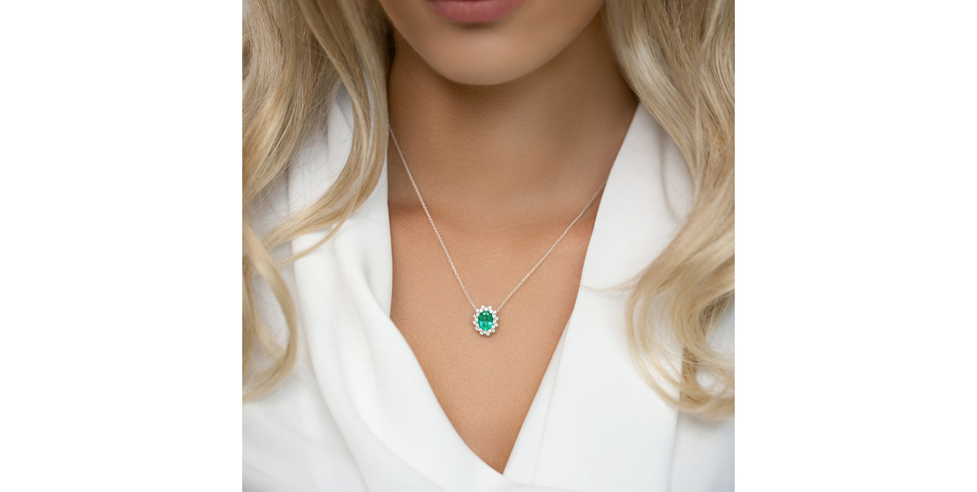 Náhrdelník so smaragdom a diamantmi Sinful Goddess