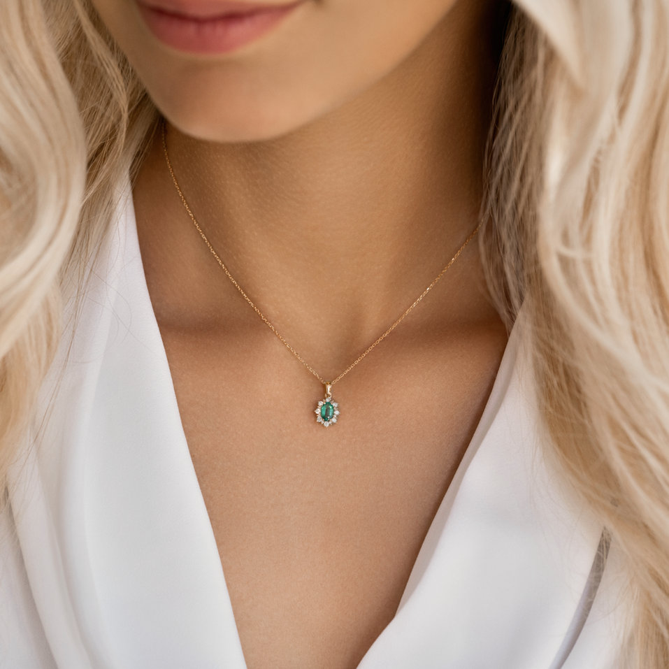 Přívěsok so zafírom a diamantmi Royal Aurora