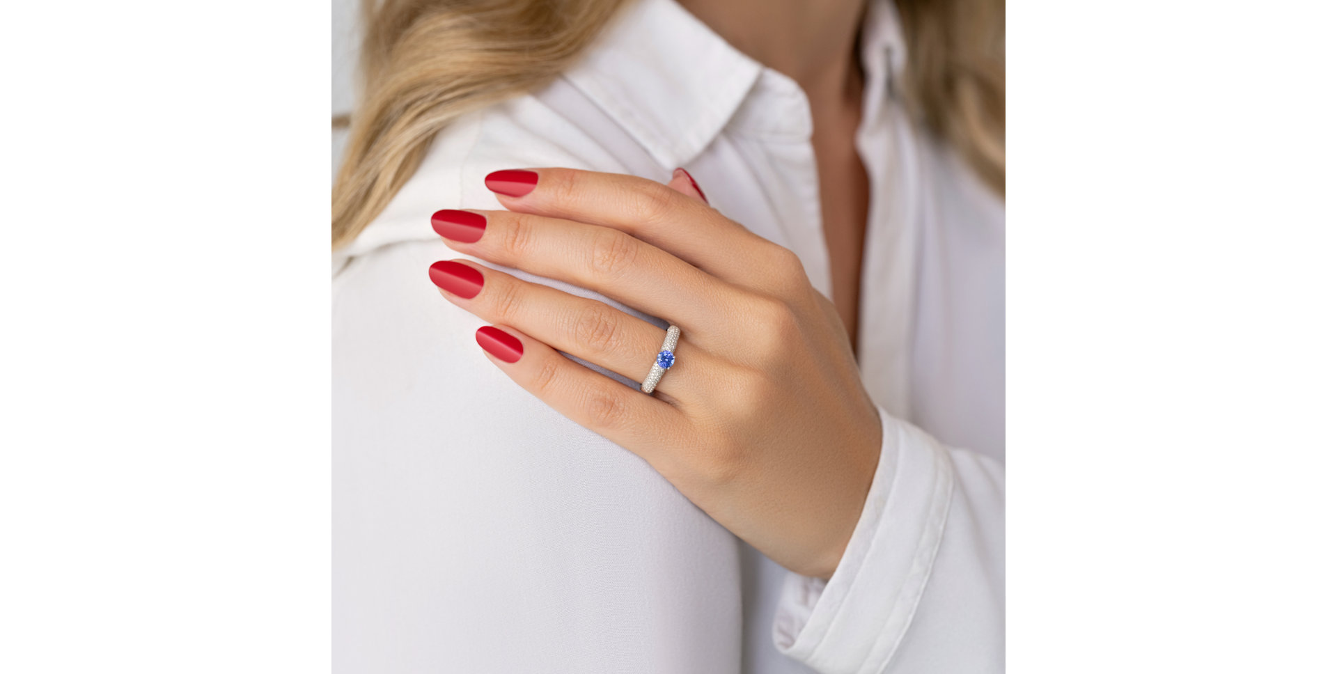 Prsteň s tanzanitom a diamantmi Royal Charm