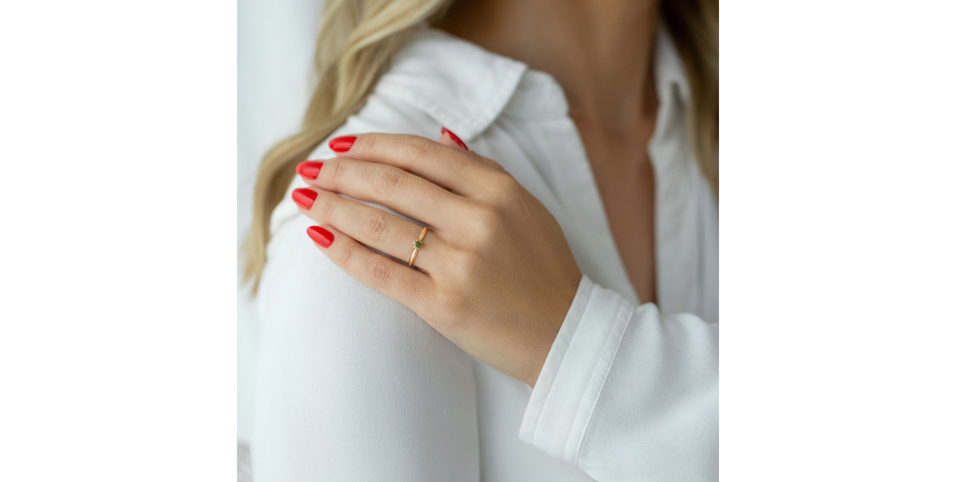 Prsteň so zeleným diamantom Eternal Joy