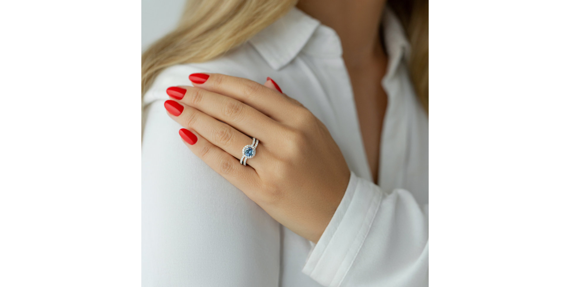 Prsteň s tanzanitom a diamantmi Rosena