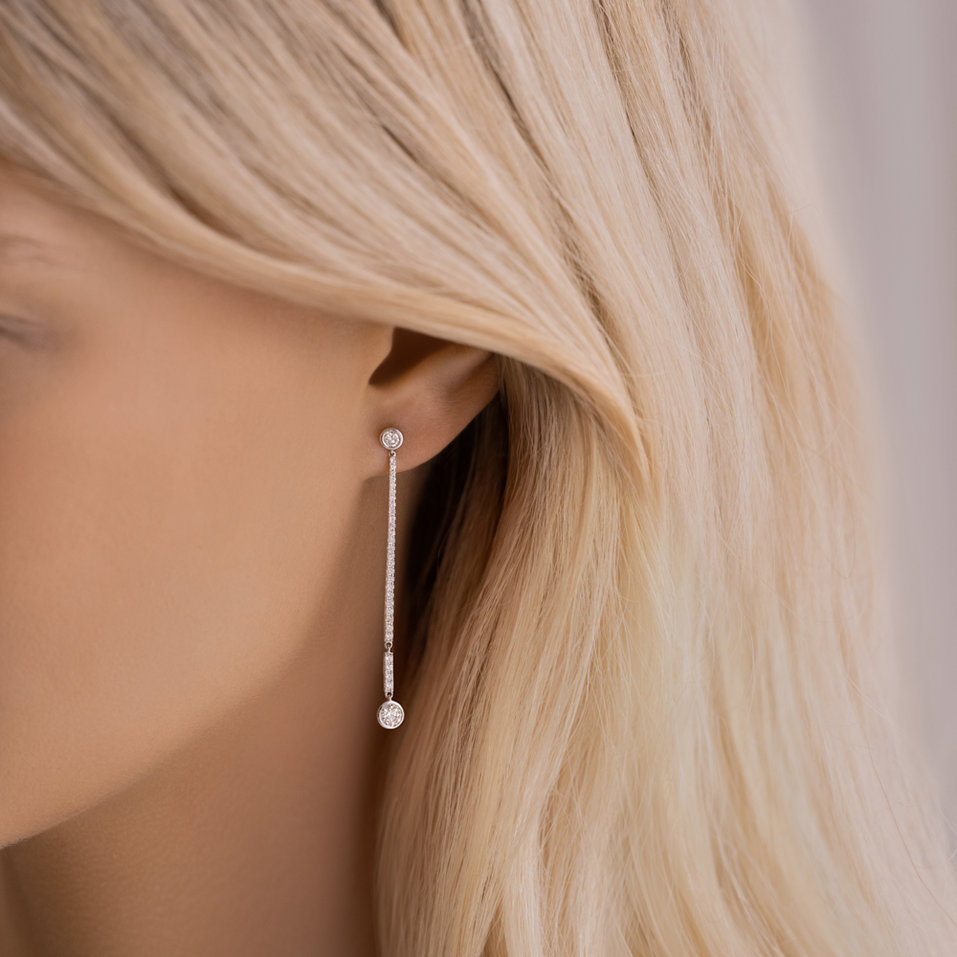 Náušnice s diamantmi Luxury Line