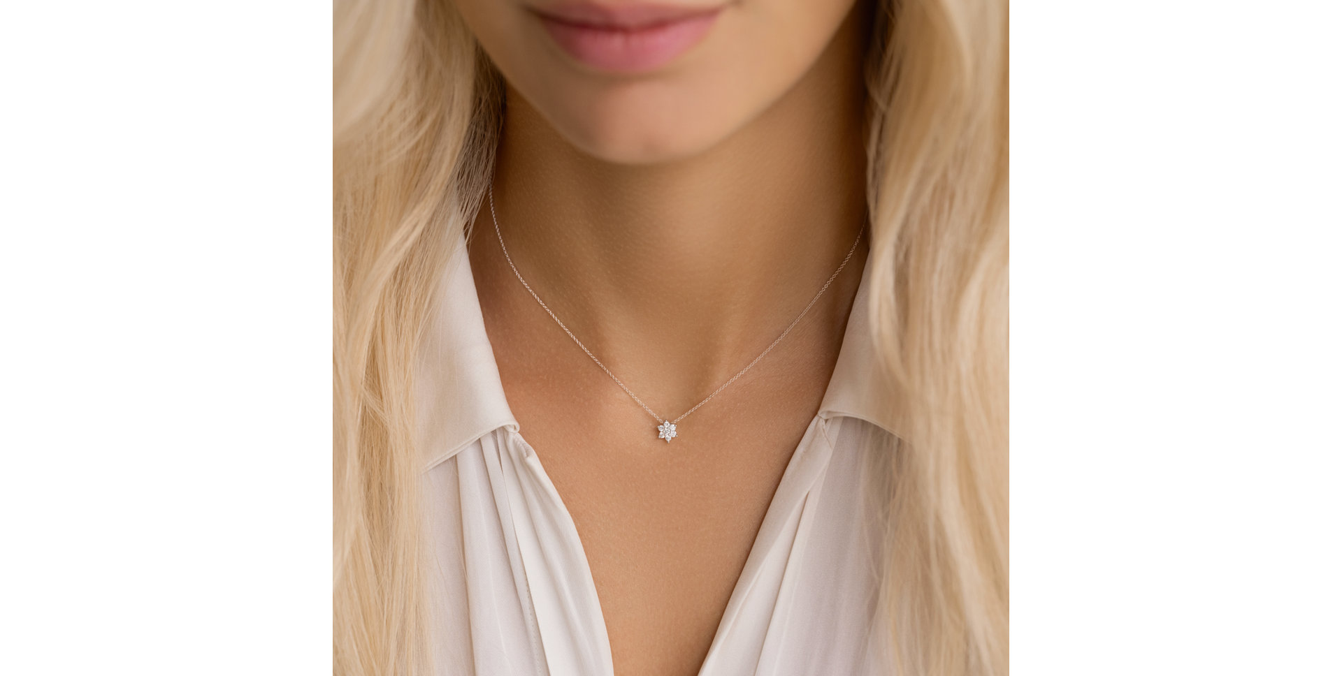 Náhrdelník s diamantmi Shiny Star