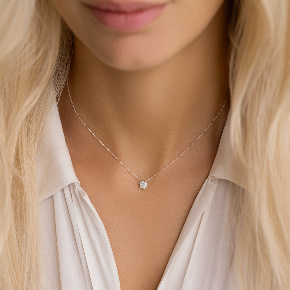 Náhrdelník s diamantmi Shiny Star