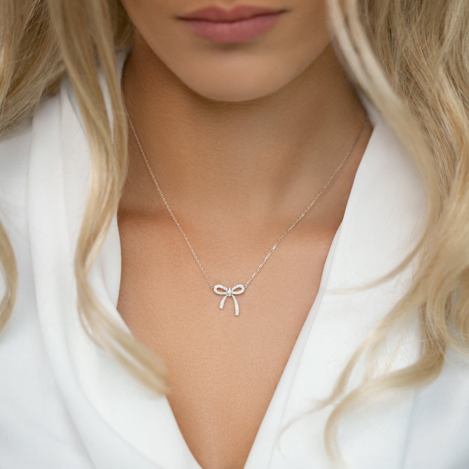 Náhrdelník s diamantmi Refreshment Ribbon