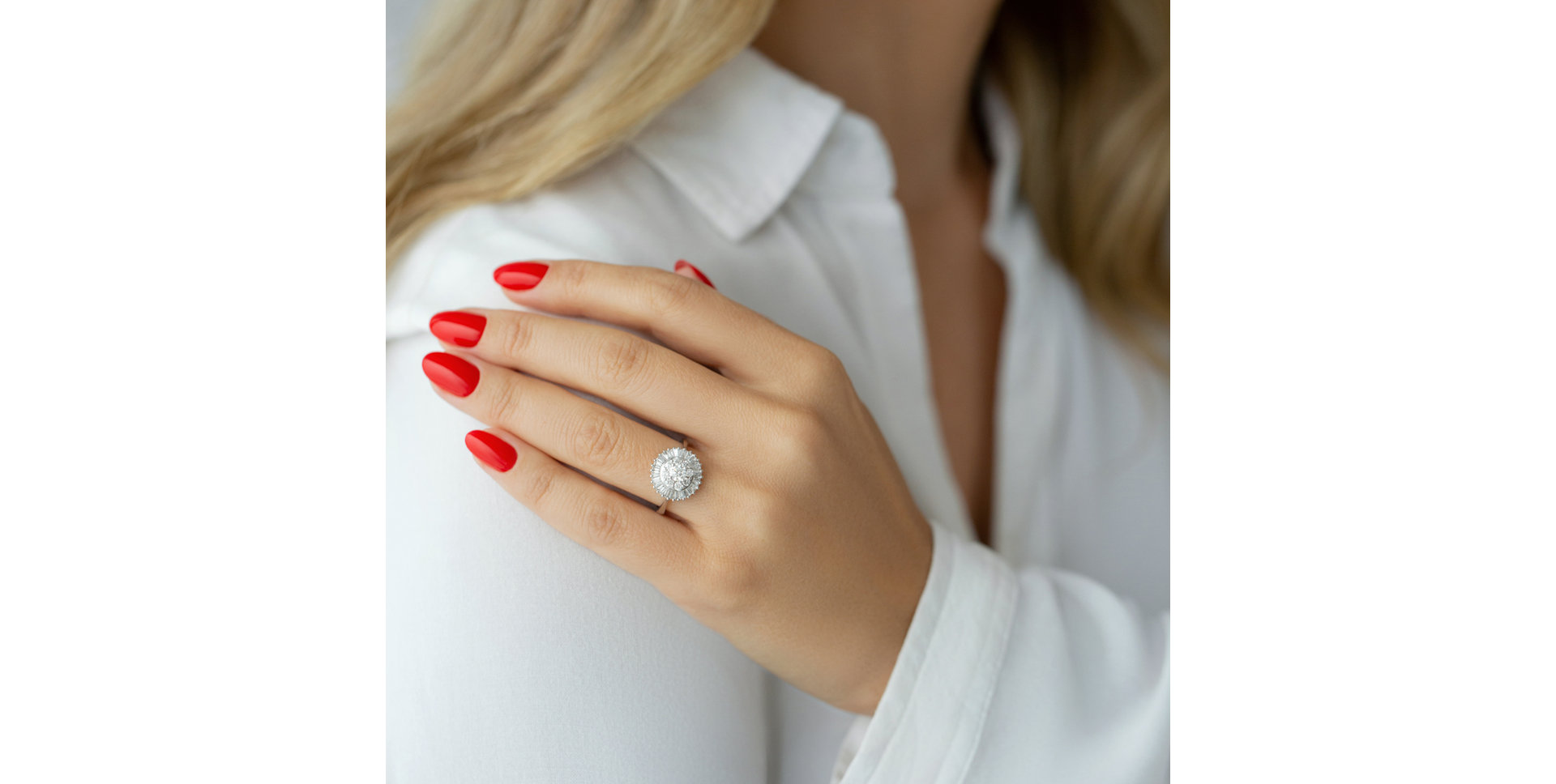 Prsteň s diamantmi Hilda