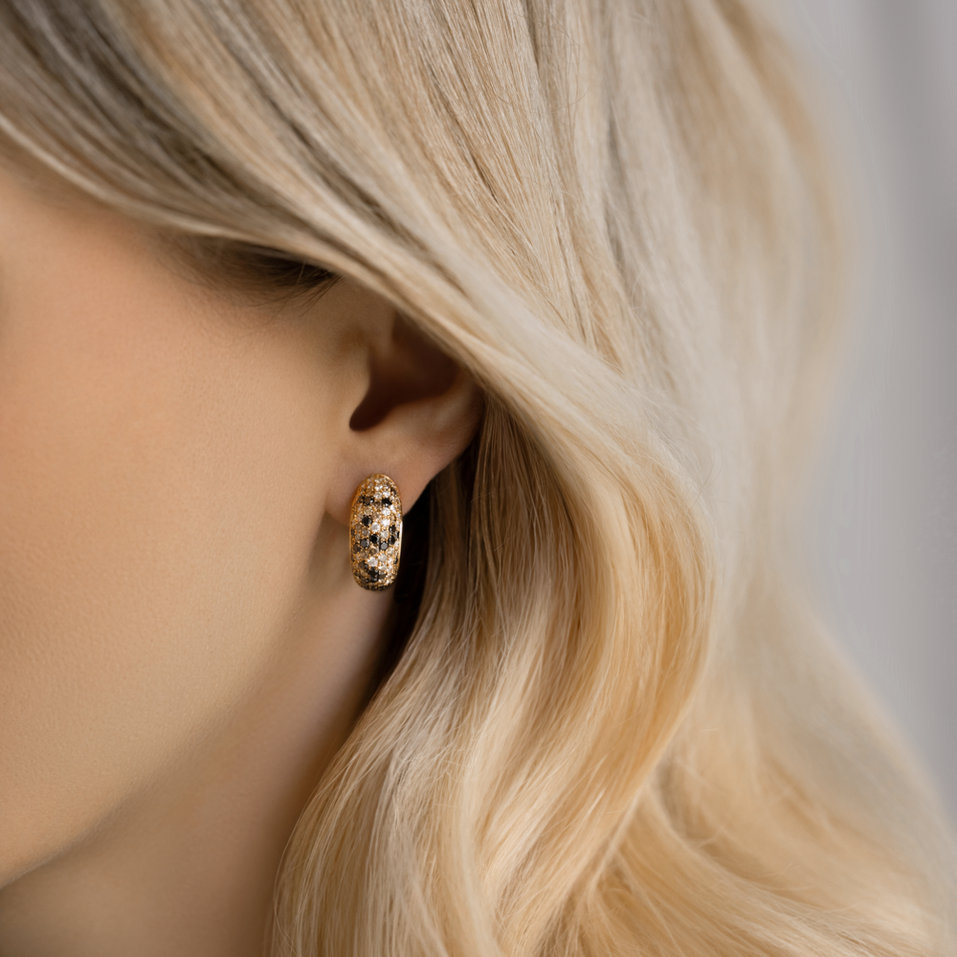 Náušnice s farebnými diamantmi Inferno Angel