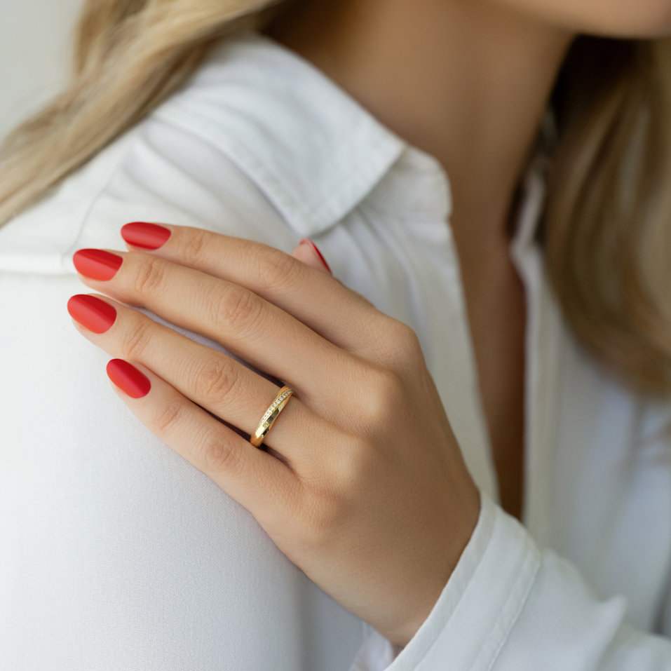 Prsteň s diamantmi Spark Line