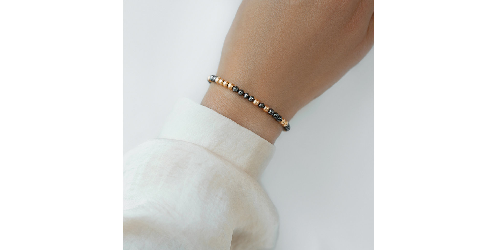 Náramok s čiernymi diamantmi Marbles Mood