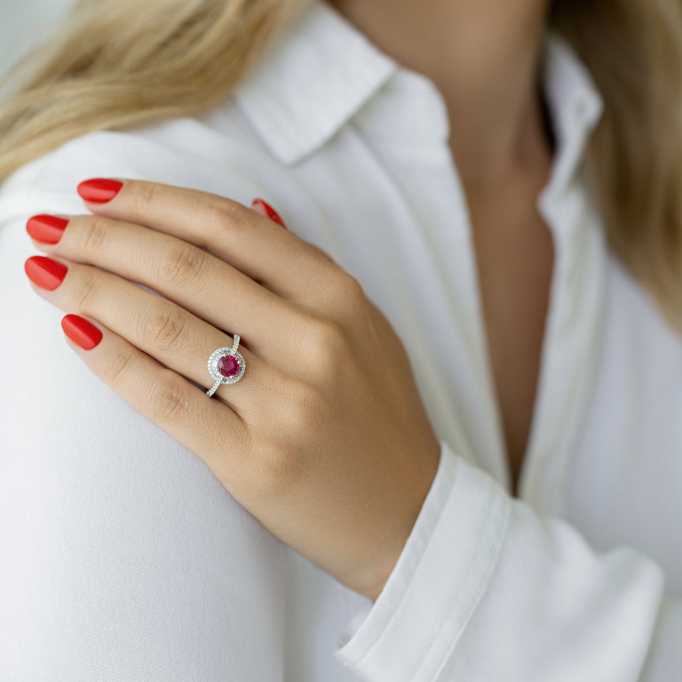 Prsteň s turmalínom a diamantmi Majestic Alana