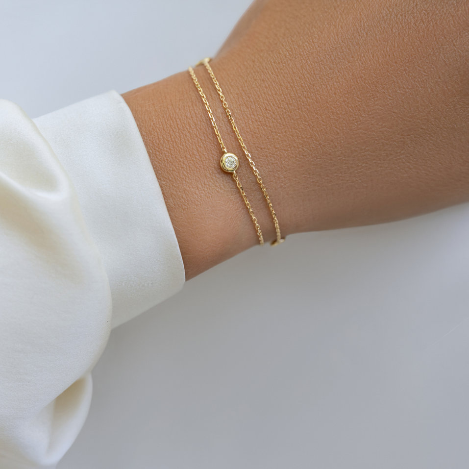 Náramok diamantmi Triple Dots