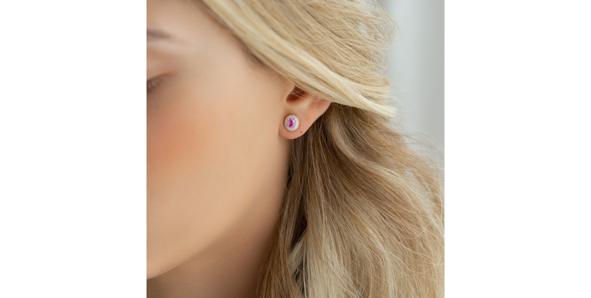 Náušnice s zafírom a diamantmi Imperial Allegory