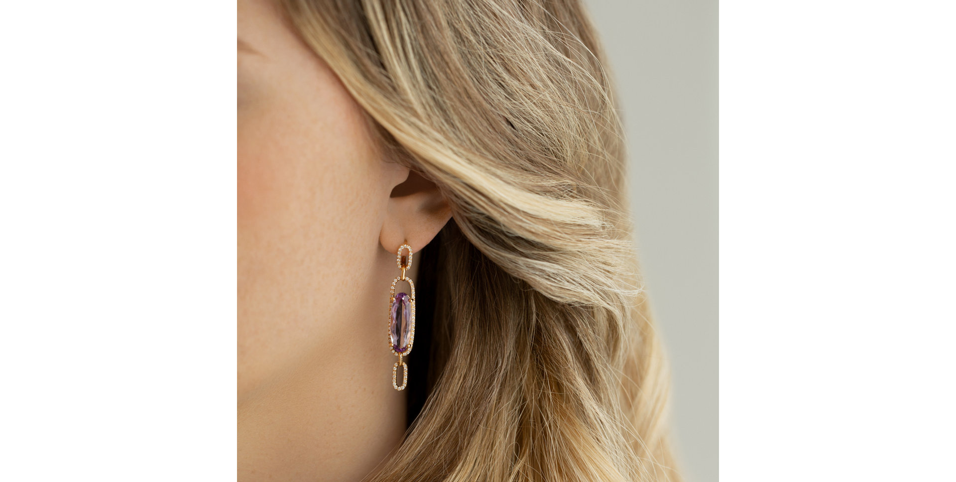 Náušnice s topásom a diamantmi Ardent