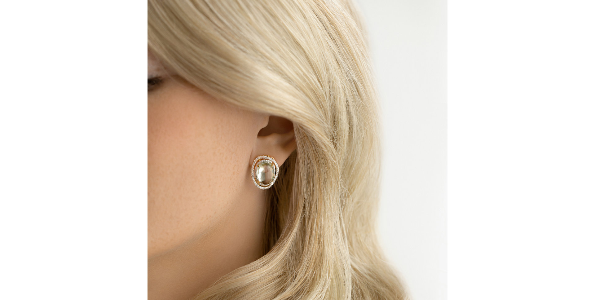 Náušnice s ametystom a diamantmi Variant Whisper