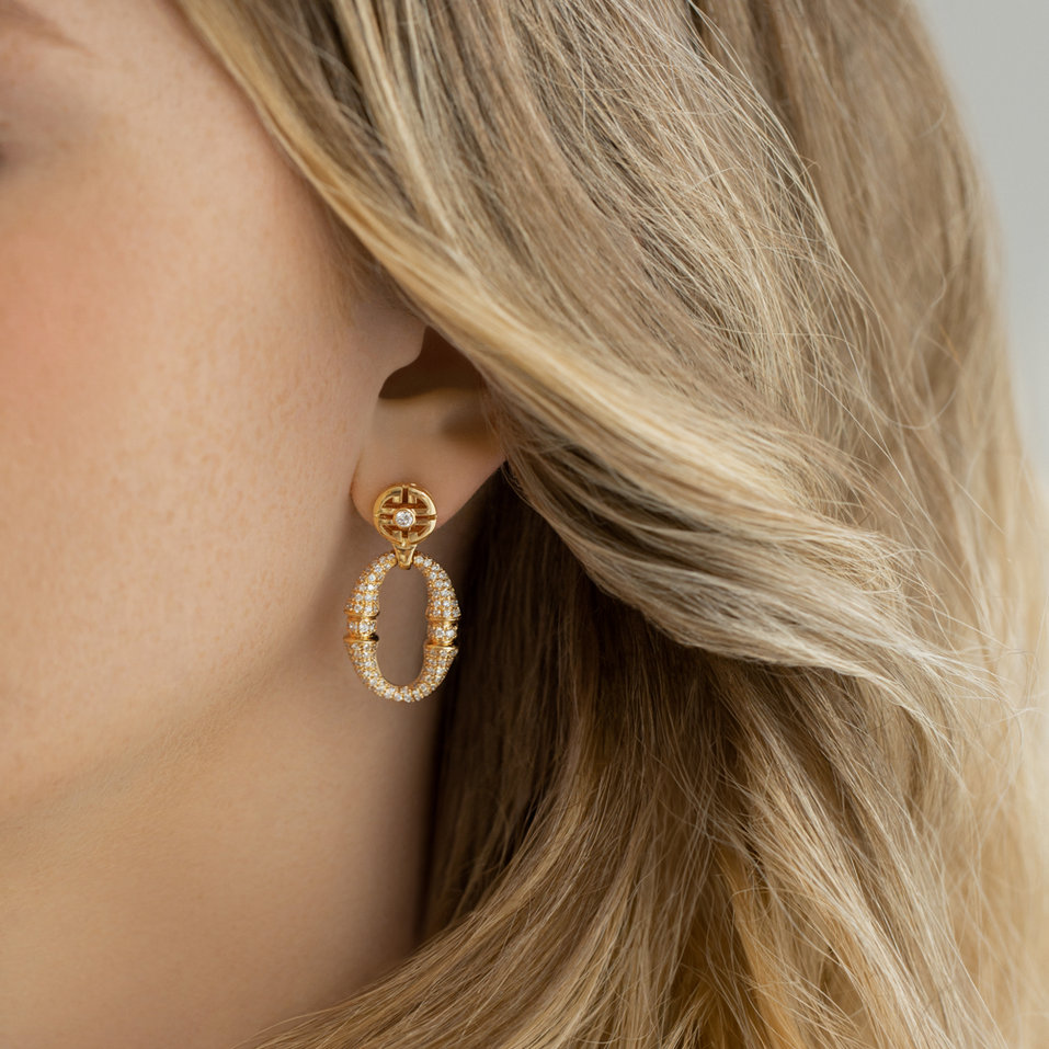 Náušnice s diamantmi Morpheus Ribbon