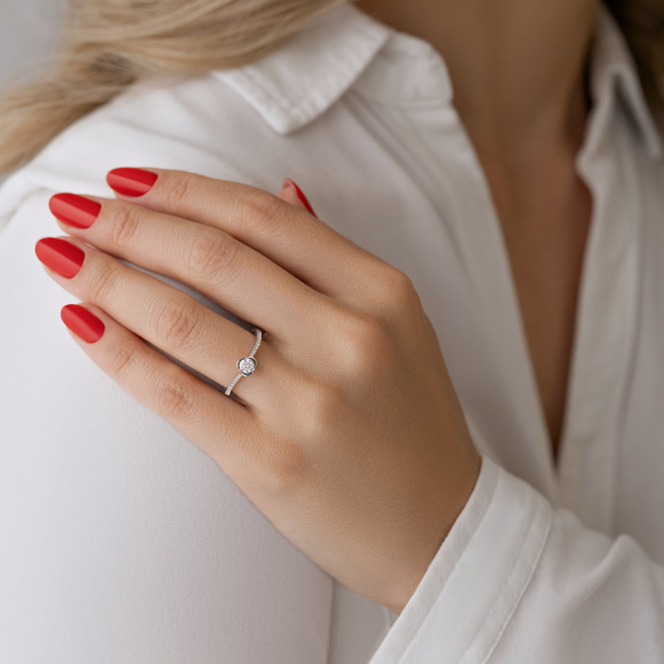 Prsteň s diamantmi Chatoyant Vision