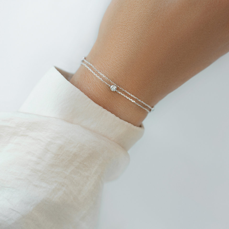 Náramok s diamantmi Triple Dots