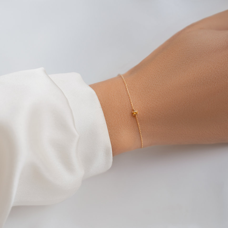 Náramok s oranžovým diamantom Essential Shine