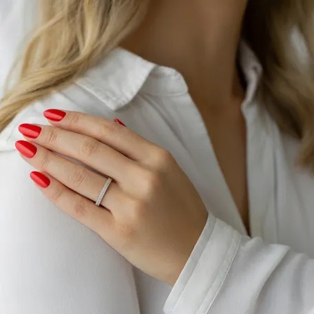 Prsteň s diamantmi Sparkling Line