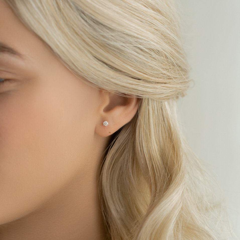 Náušnice s diamantom Vesper Romance