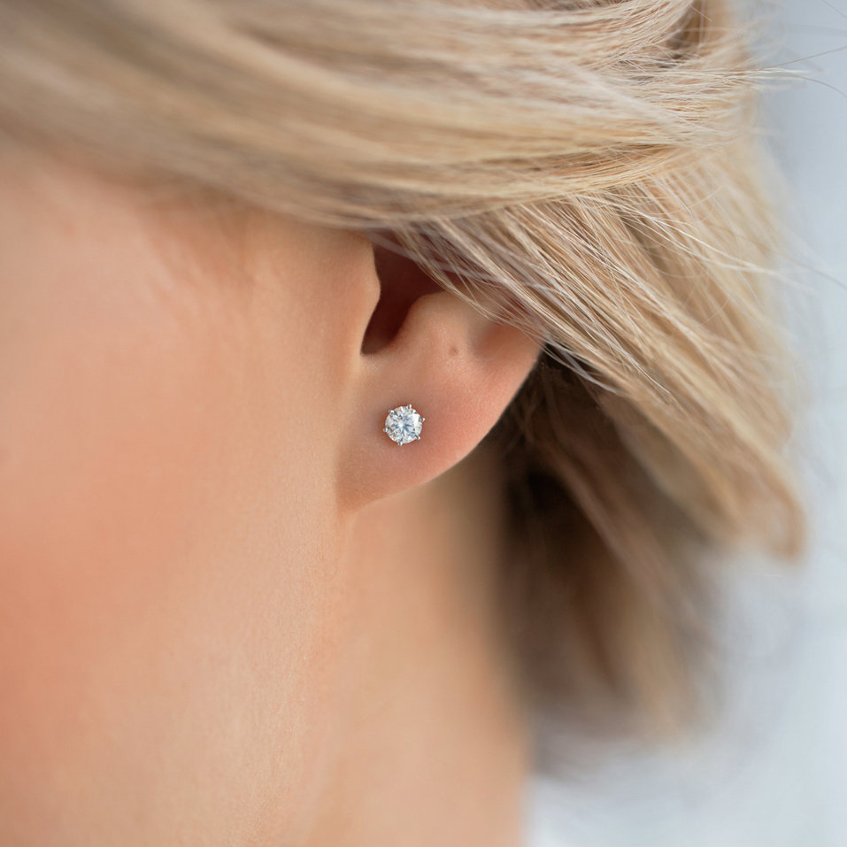 Náušnice s diamantom Vesper Romance