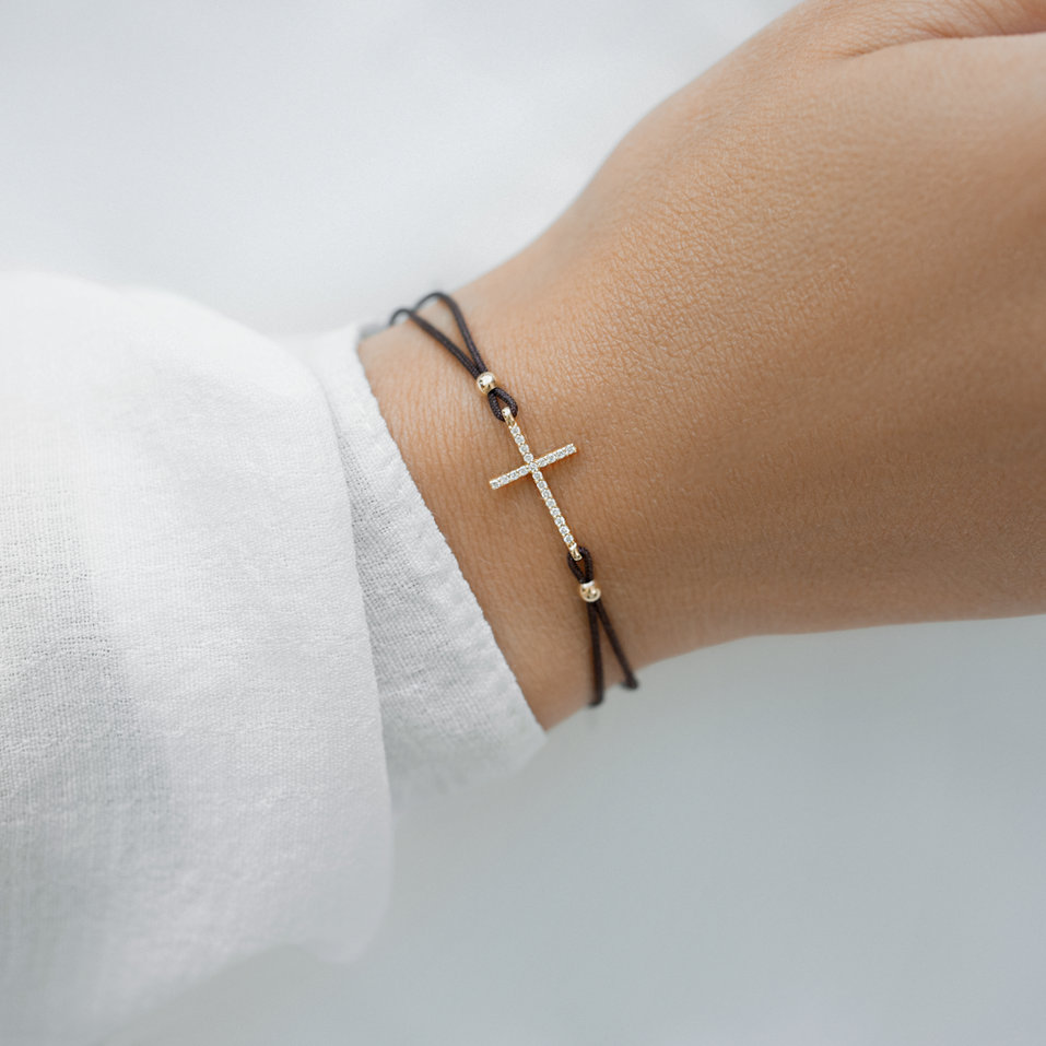 Náramok s diamantmi Forever Cross