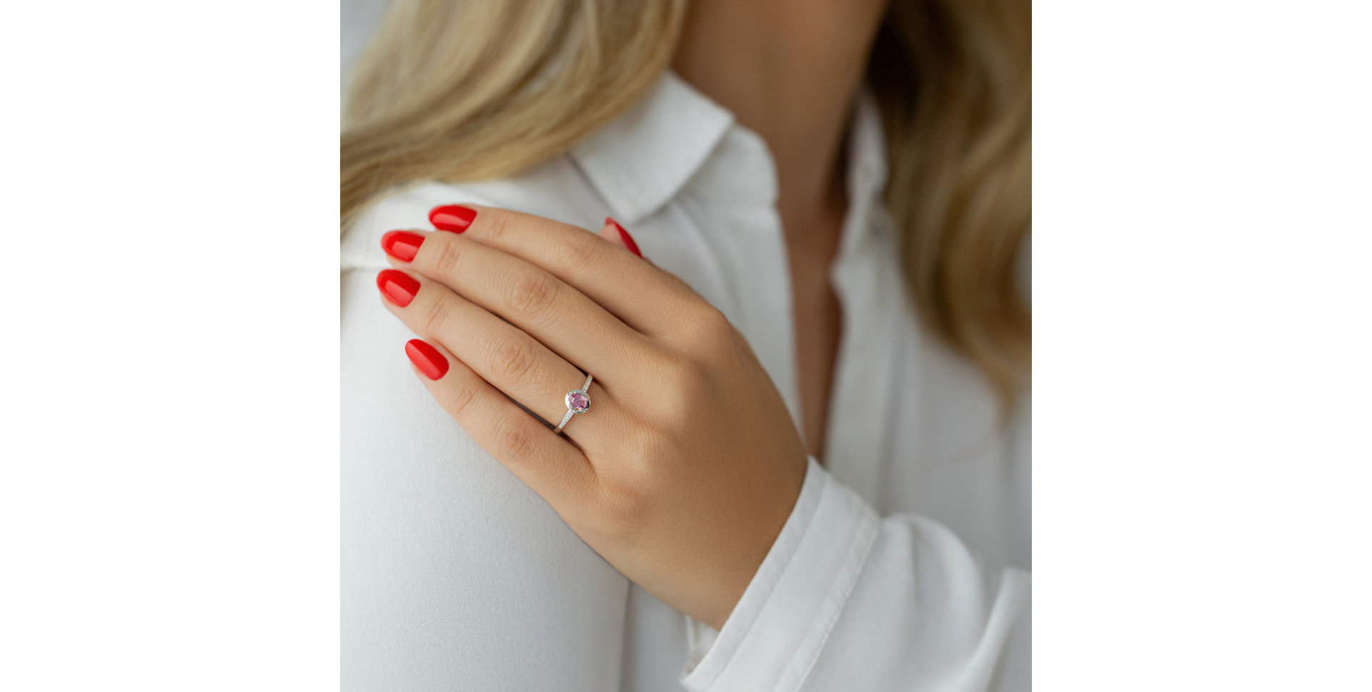 Prsteň s diamantmi a zafírom Mystic Mirage