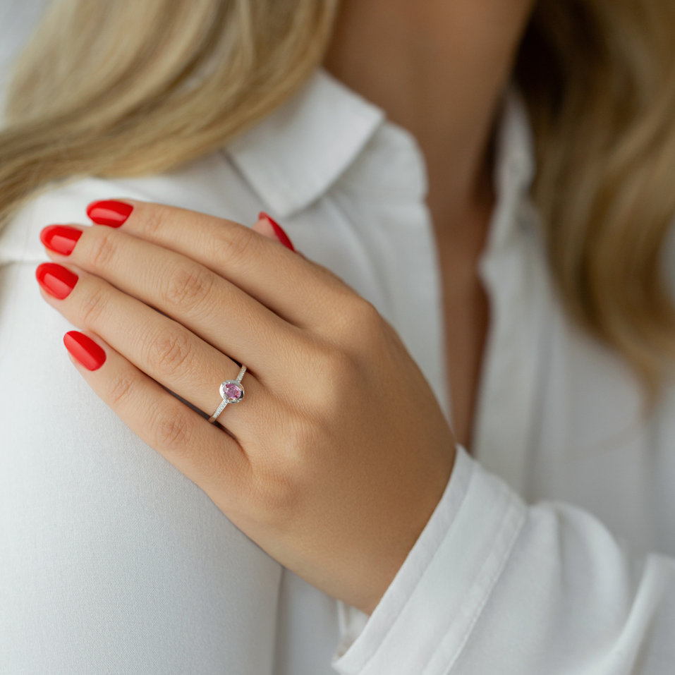 Prsteň s diamantmi a zafírom Mystic Mirage