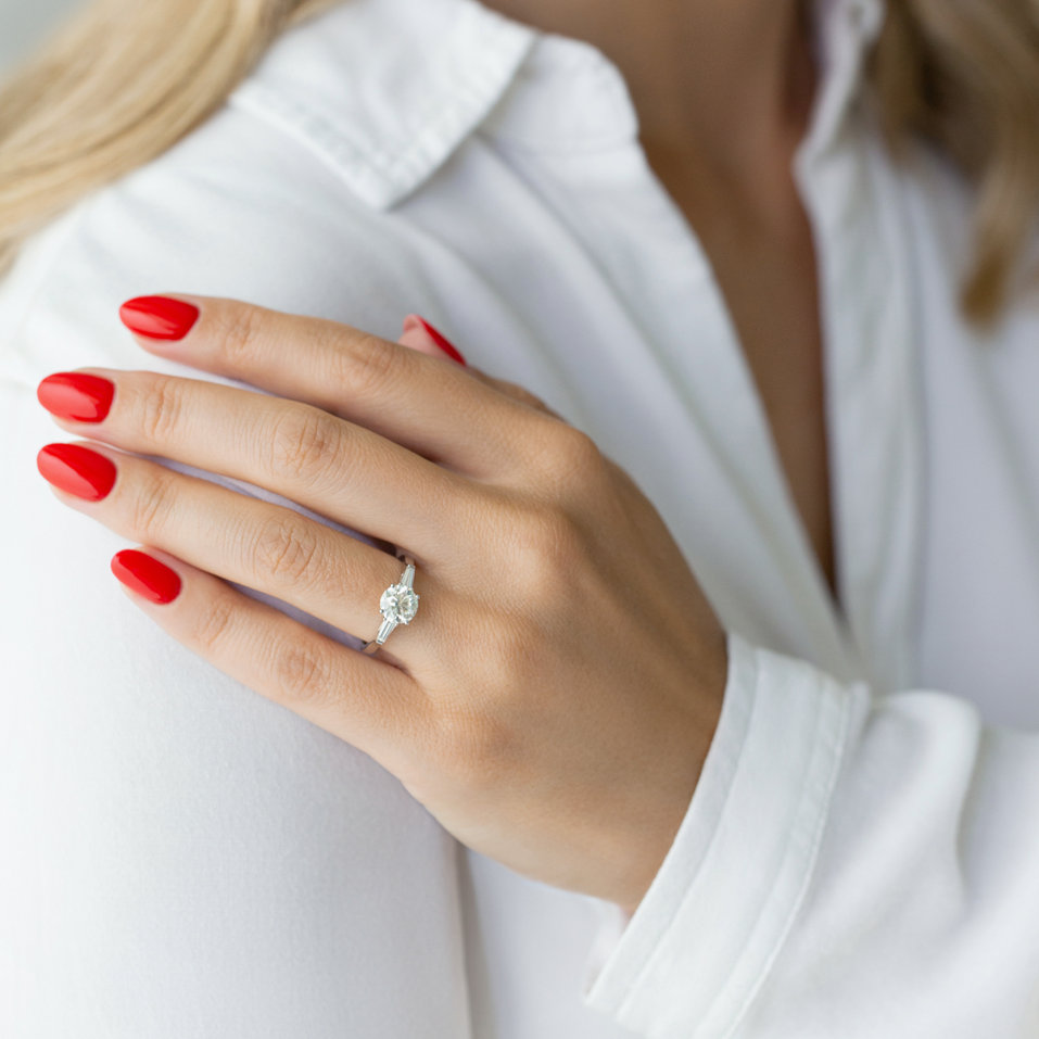 Prsteň 14kt biele zlato s diamantmi Prsteň ALO Ranger