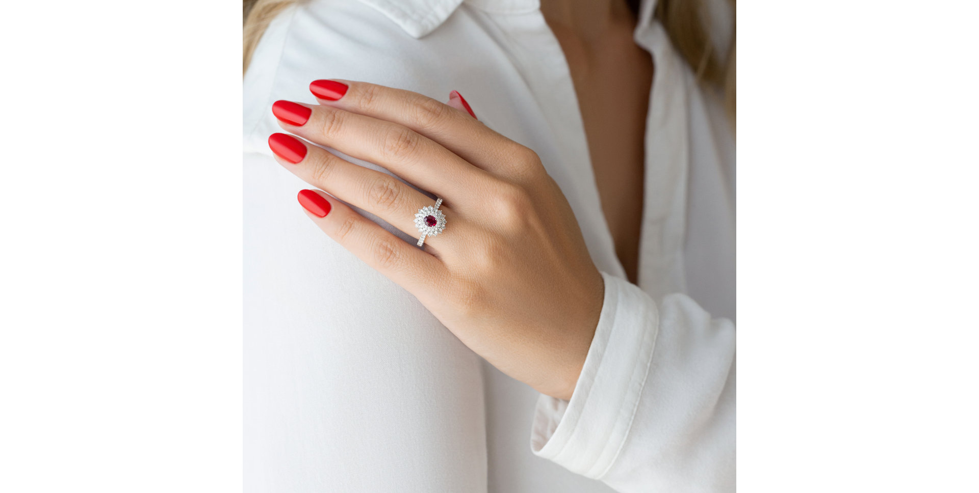 Prsteň so zafírom a diamantmi Frozen Drop