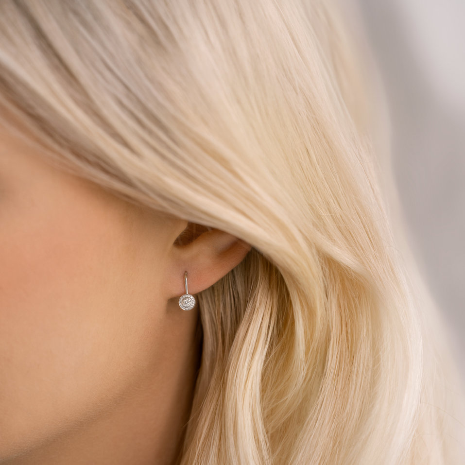 Náušnice 14kt biele zlato s diamantmi Náušnice ALO Magic Snowflakes