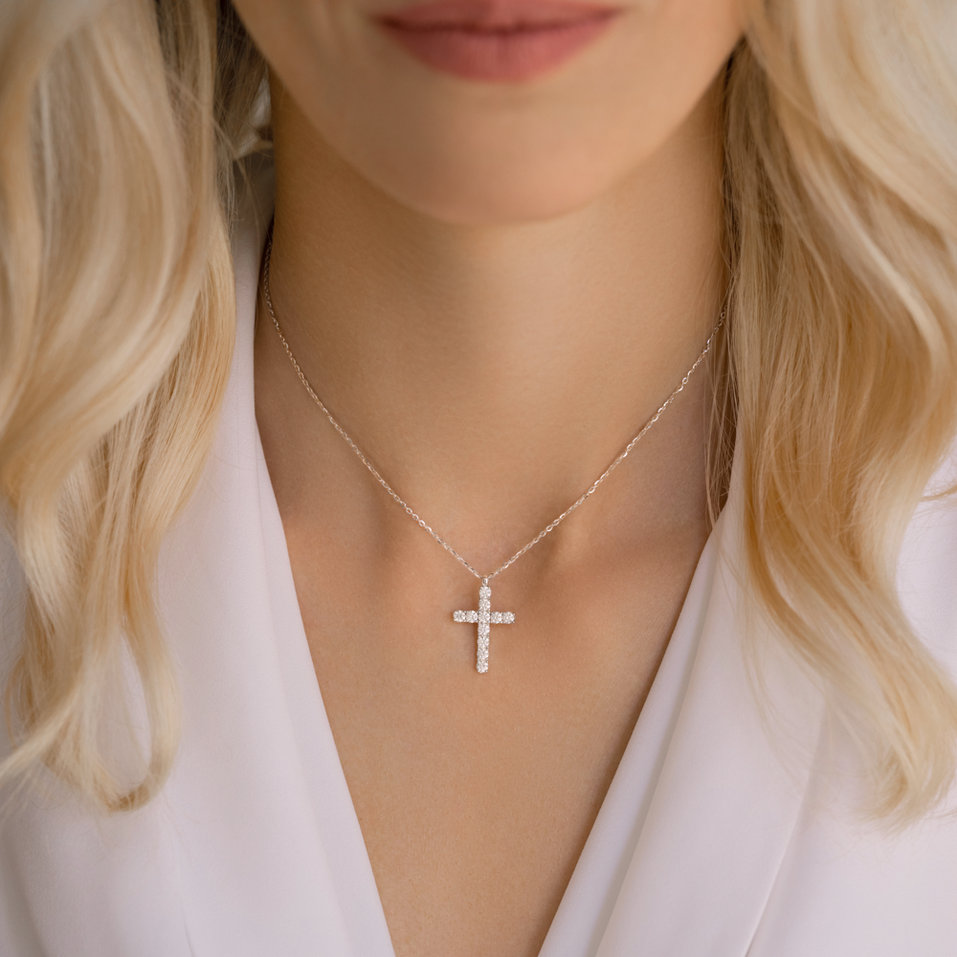 Náhrdelník s diamantmi Radiant Faith