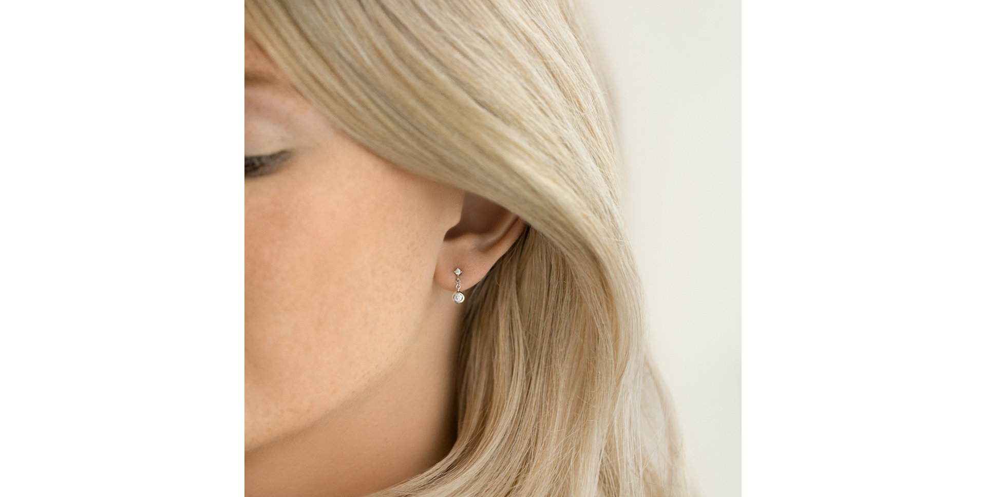 Náušnice s diamantmi Gentle Rain