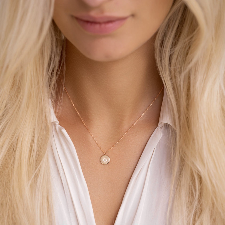Náhrdelník s diamantmi Simple Charm