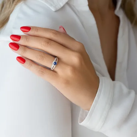 Prsteň s diamantmi a zafírom Sapphire Wonder