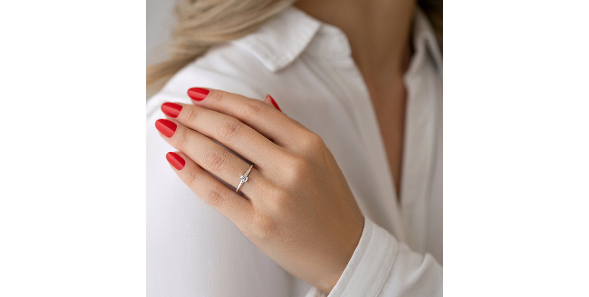 Prsteň s diamantom Gentle Delight