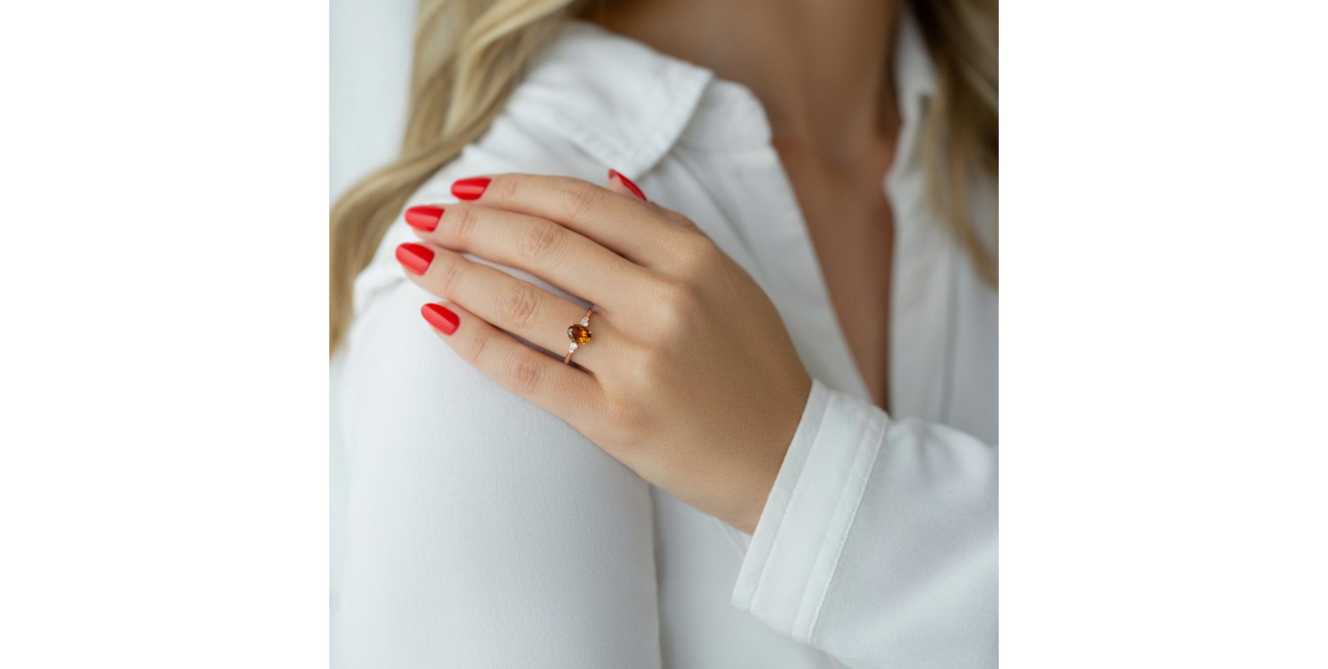 Prsteň s turmalínom a diamantmi Giza