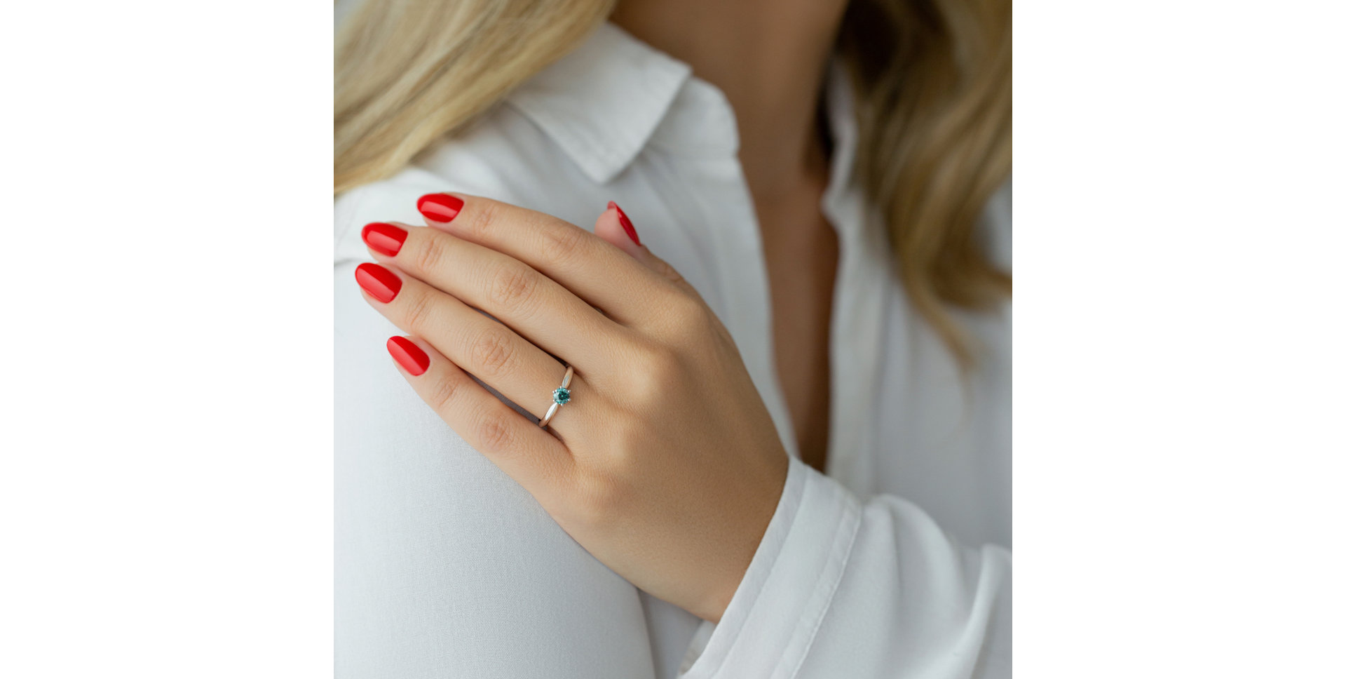 Prsteň s modrým diamantom Eternal Joy